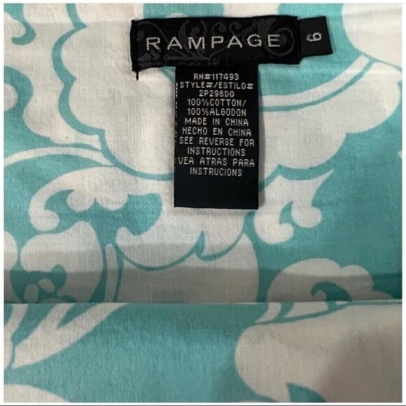 Rampage Boho Patchwork Mini Skirt Floral Paisley Tiered Ruffle Hem Size 6 - Picture 9 of 10